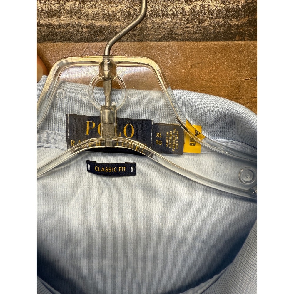 Ralph Lauren Polo Shirt Mens XL Classic Fit Light Blue Short Sleeve see photos - Picture 2 of 7